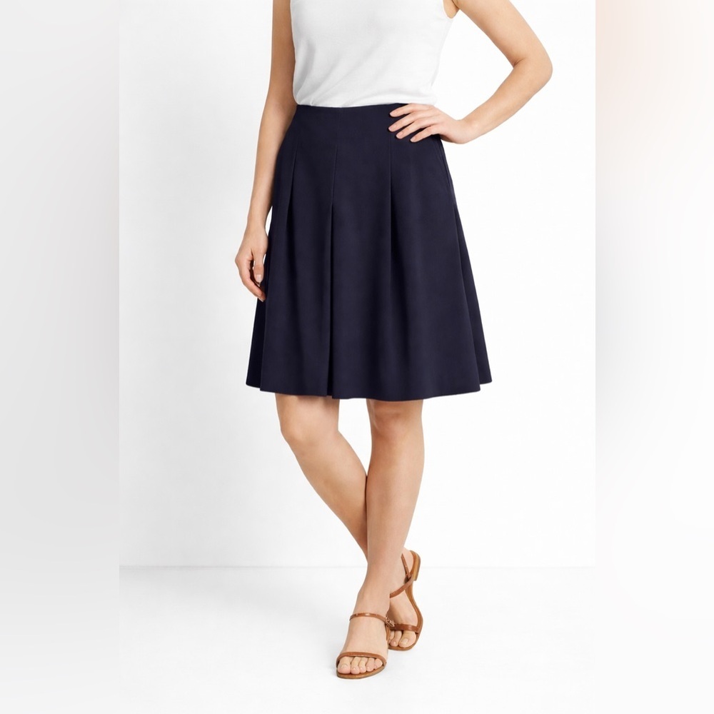 VINCE black A-Line Pleated front Skirt Size 10